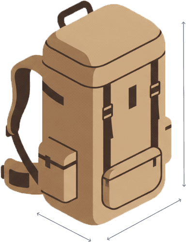 Gros sac de randonnée